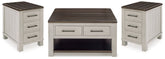 J&M Furniture - Ashley Furniture - Darborn Lift-top Coffee Table and 2 Chairside End Tables - Lift-top Coffee Table and 2 Chairside End Tables - T796T1